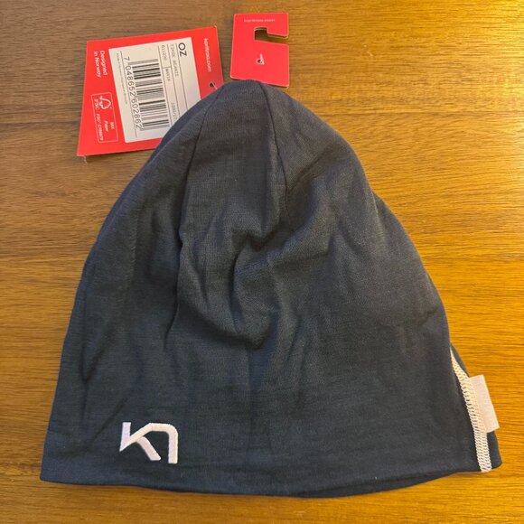 Kari Traa blue & pink wool beanie hat - NEW with tags - Picture 1 of 4